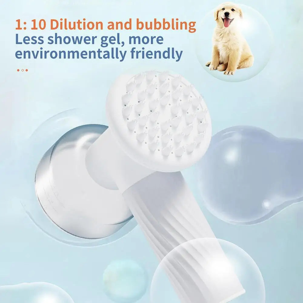 Automatic Foaming, massage dog bath brush.