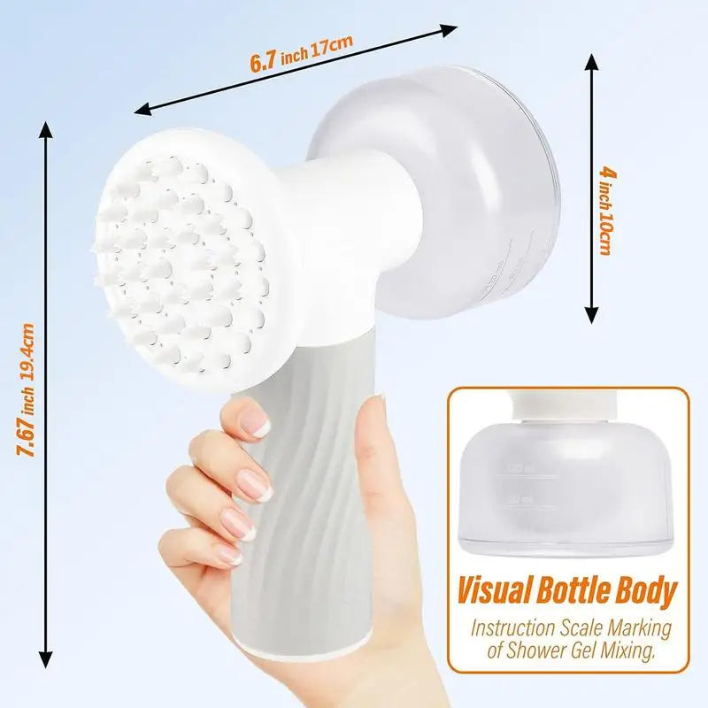 Automatic Foaming, massage dog bath brush.